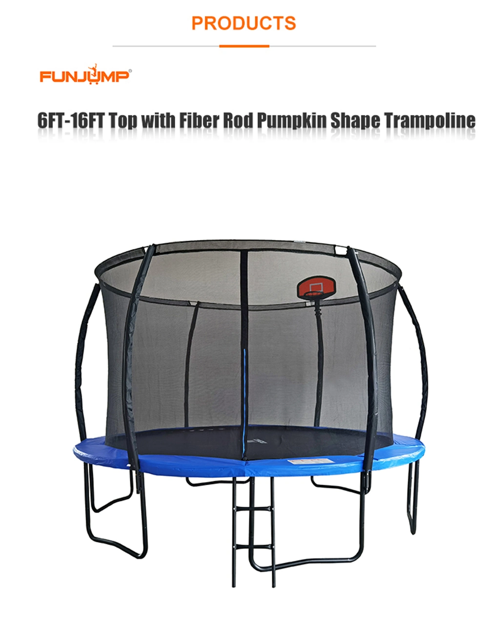 New Arrival 12FT Large Outdoor Trampoline Sales with Basketball Hoop